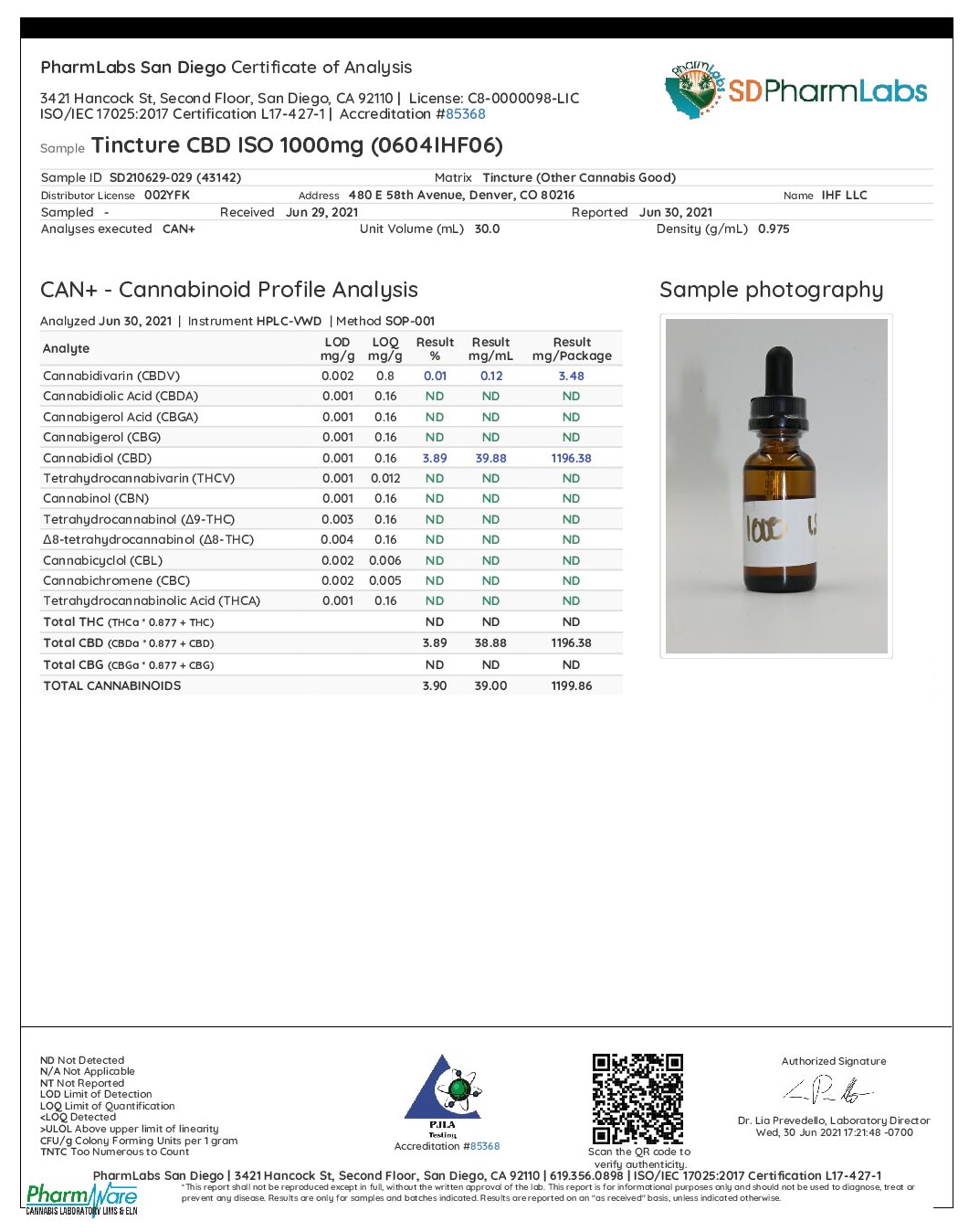 THC-Free Pure CBD Oil Tincture - 15ml - Image 2